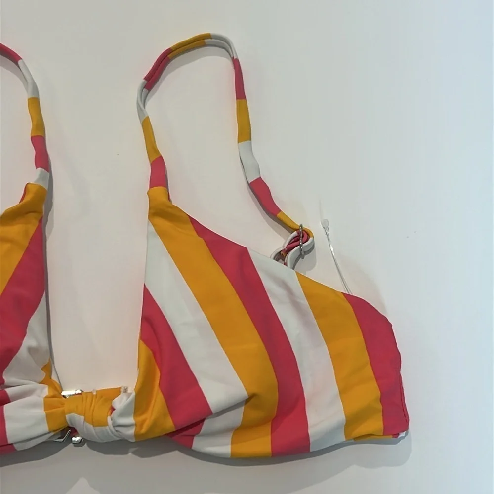 Dippin' Daisy's striped bikini swim top size small new